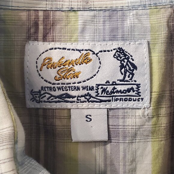 Panhandle Slim Western Westmoor Men's Small Pearl Snap Shirt - Picture 2 of 10